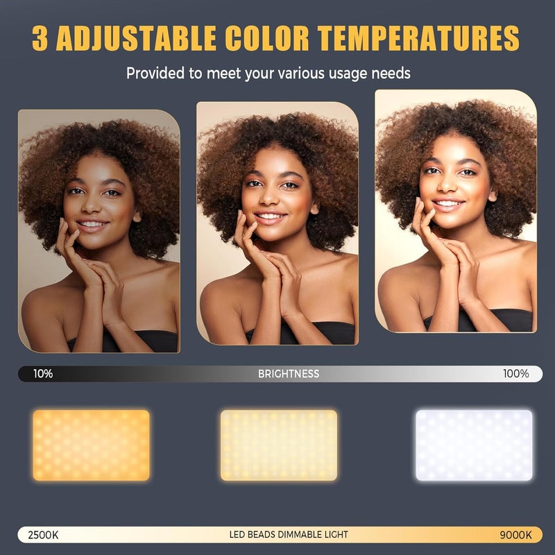 MACTREM 168 LED Selfie Light for iPhone,Portable Phone Light Clip, 3000Mah 3 Modes Rechargeable Alix Earle Lighting for Video Recording,for iPhone,Camera,Laptop,iPad,Video Conference,TikTok,Makeup - Image 2